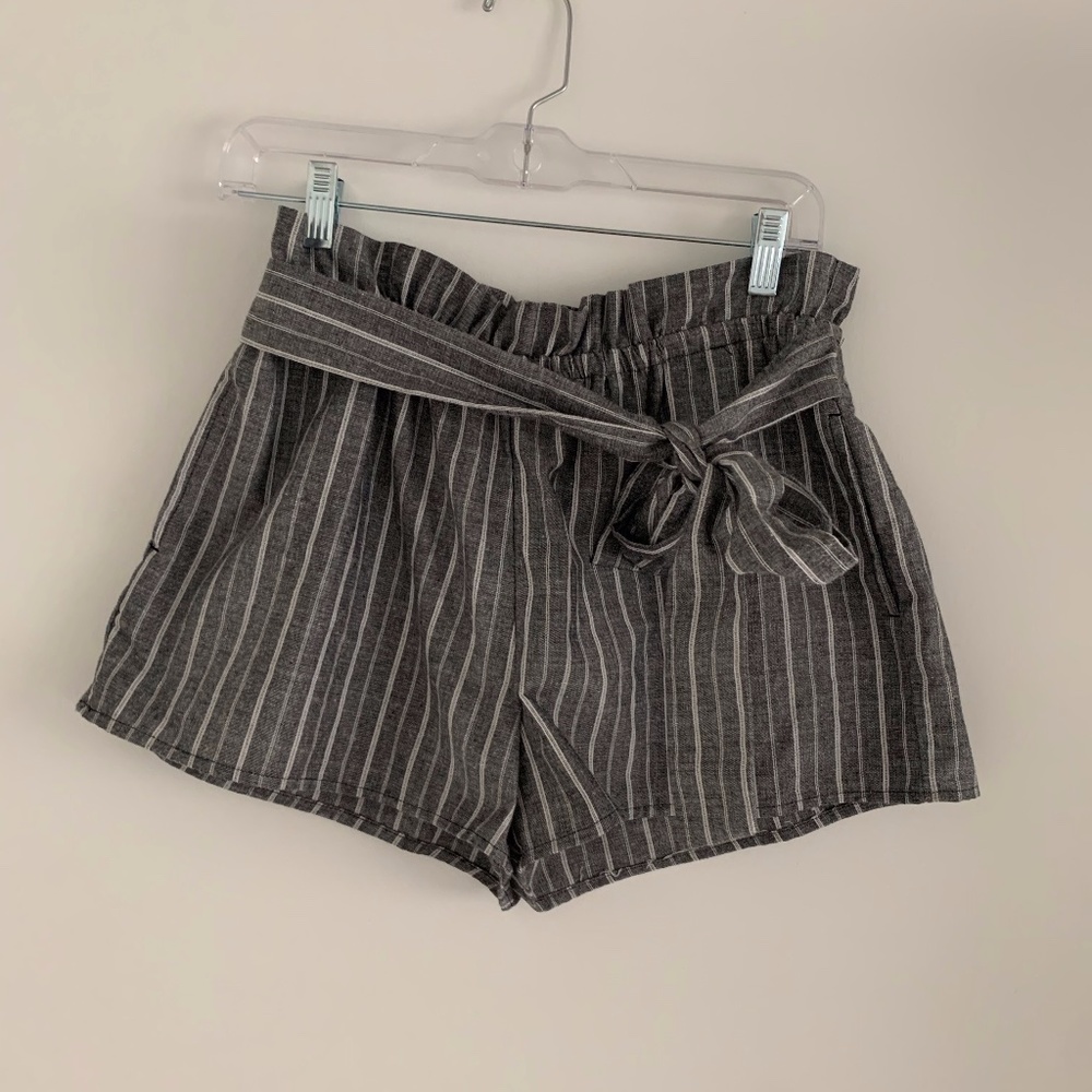 Striped Linen Shorts